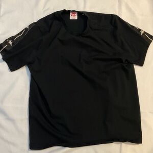 Kappa Men's Black Tee with Logo Accents